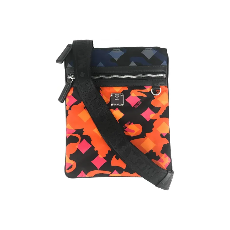 MCM Cow Leather Crossbody Bag Regular Men's Black-1
