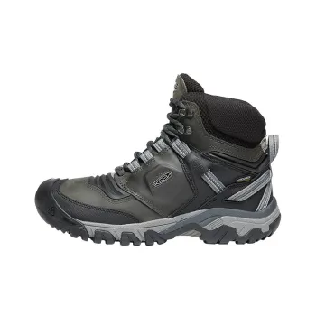 KEEN Ridge Fle MID WP Cushioning Anti Slip And Wear Resistant High Top Outdoor Shoes Men's Black