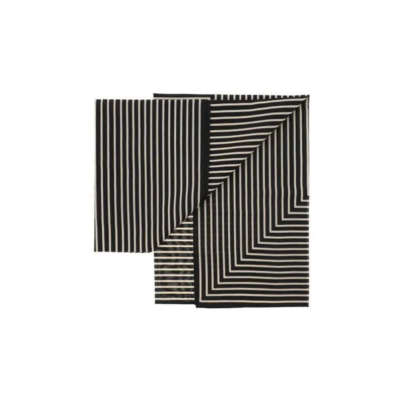 TOTEME Striped Monogram print Scarf-0