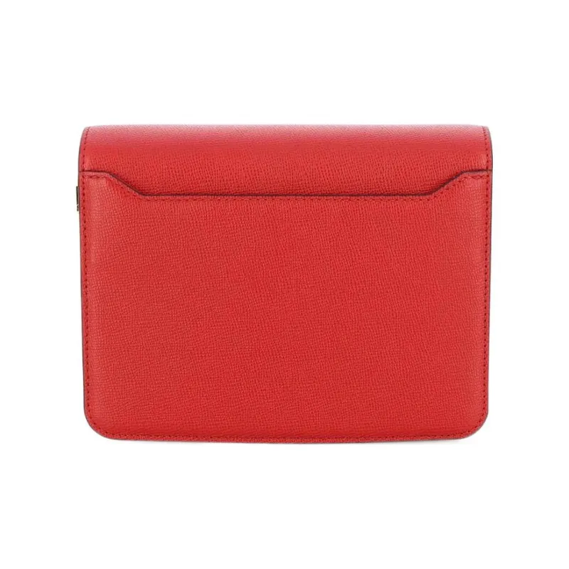 MCM Cow Leather Baguette Bag Shoulder Bag Small Size Women's Red-2