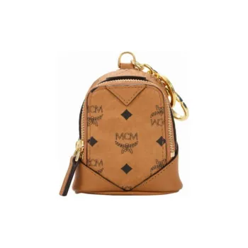 MCM Coated Canvas Shoulder Bag, Crossbody Bag, Coin Purse Mini Women's Cognac