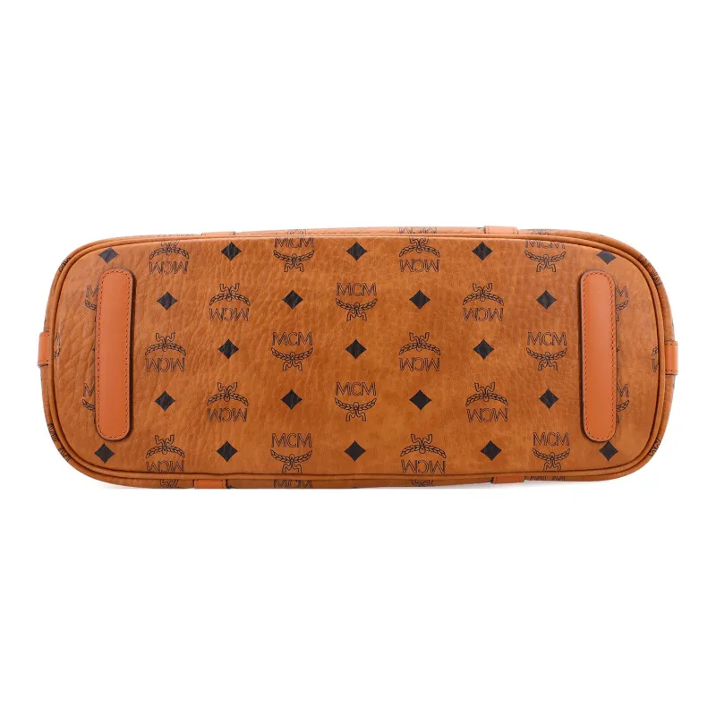 MCM Delmy Shopper Medium Visetos Cognac-2