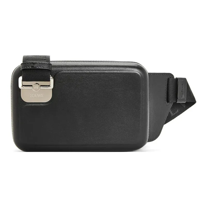 LOEWE Smooth Cow Leather Shoulder Bag Crossbody Bag Regular Men's Black-3