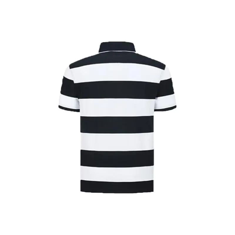 Tommy Hilfiger Polo Shirt Men's Navy Blue Stripes-1