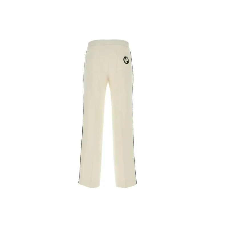 GUCCI Retro Logo Patch Straight Hem Trousers-1