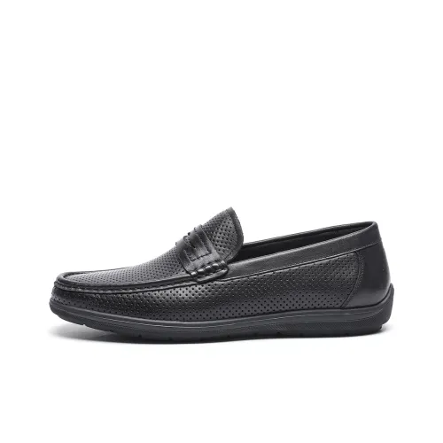 TRUMPPIPE Men's Casual Shoes Men Low-Top Black