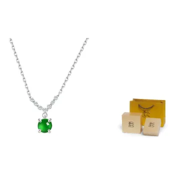 With The Heart Of The Jade Glutinous Jade Necklaces Women's