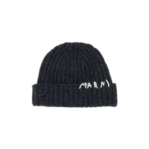 MARNI Beanie Men Dark Blue