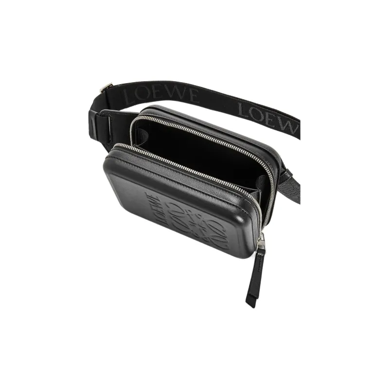LOEWE Smooth Cow Leather Shoulder Bag Crossbody Bag Regular Men's Black-4
