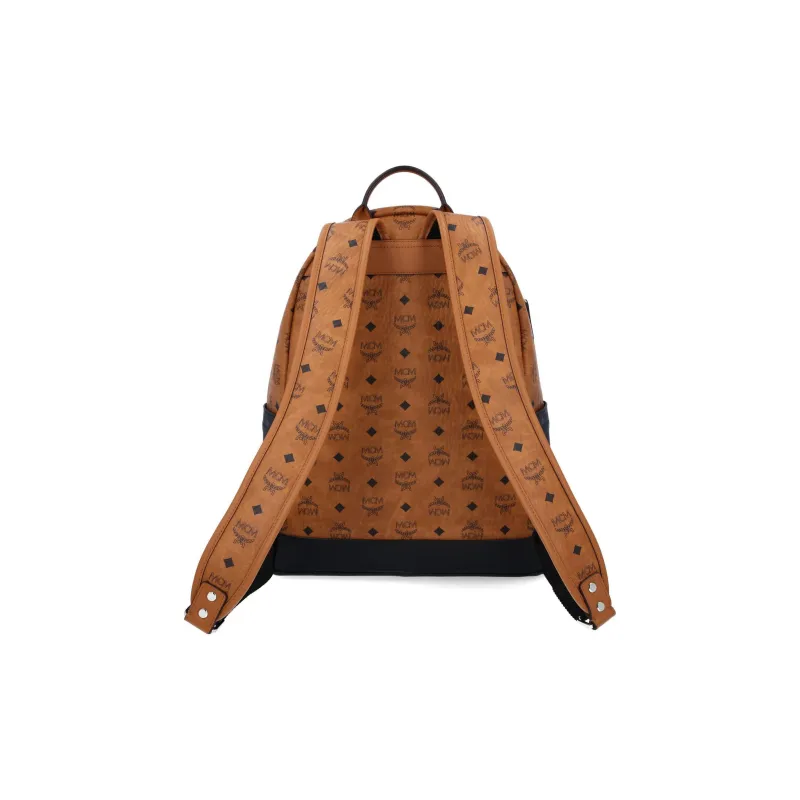 MCM Stark Backpack Visetos Monogram Cognac-2