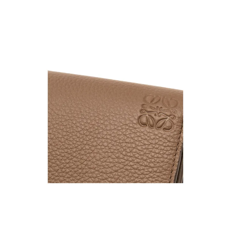 LOEWE Soft Grain Calfskin Wallet Men's Winter Brown-4