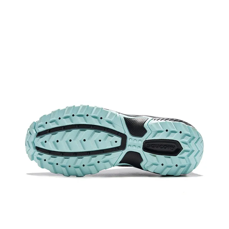 Saucony Excursion Slip Resistant Rebound Low Top Trail Running Running Shoes Women's Black Blue-4