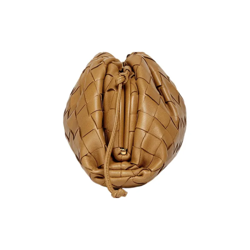 Bottega Veneta POUCH Cloud Bag Sheepskin Clutch Mini Women's Caramel-1