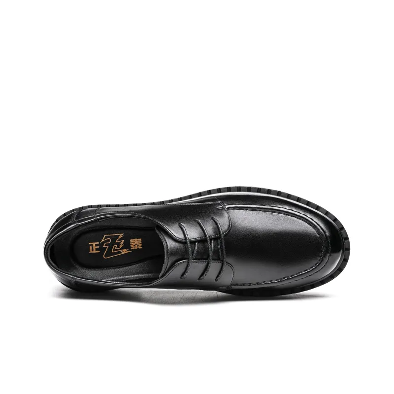 CHINT Dress Shoes Men Low Top Black-3