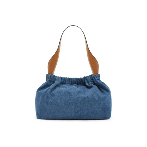 CHARLES&KEITH Denim Charles & Keith Bag One Shoulder Cloud Bag Crossbody Bag Medium Size Women's Beige/Dark Denim Blue