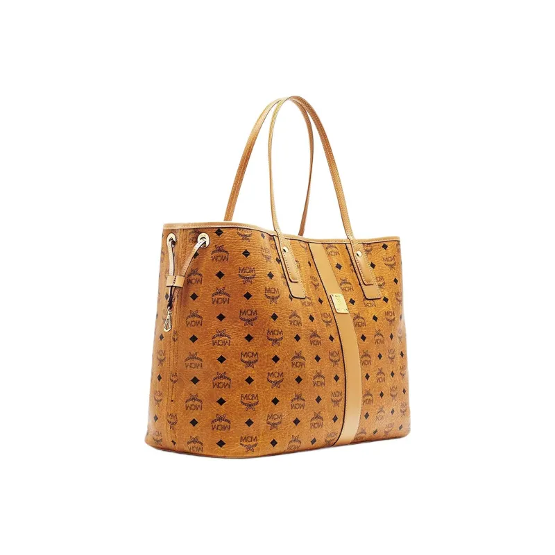 MCM Reversible Liz Shopper Visetos Large Cognac-1