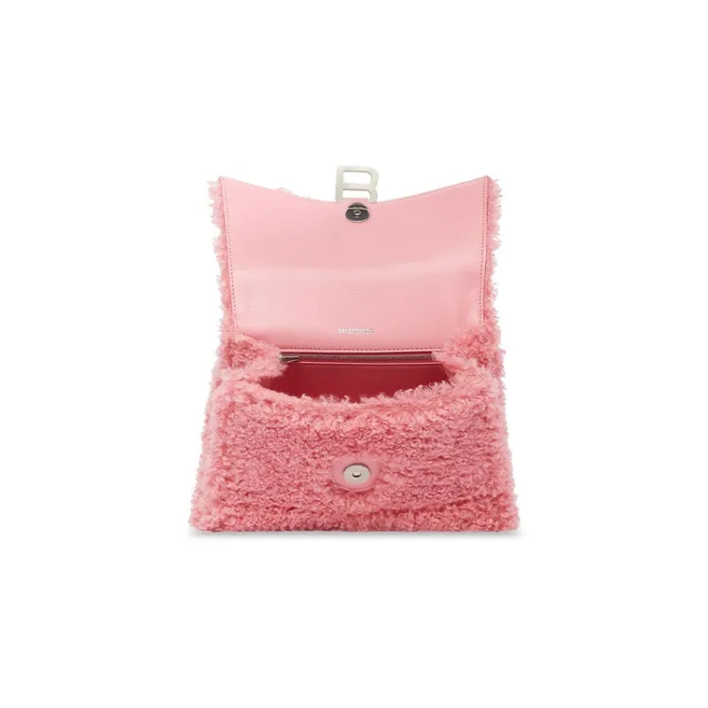 Balenciaga Hourglass Sheepskin With Polyester Shoulder Bag Crossbody Bag Handbag Regular Women's Pink-4