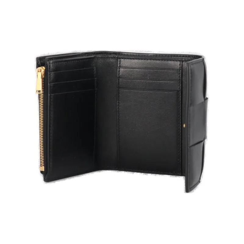 Bottega Veneta Intreccio Tri Fold Zip Wallet-1