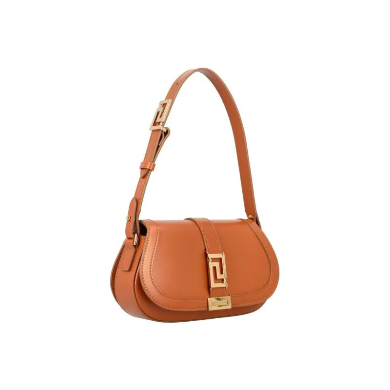 FANSIZHE Greca Goddess Cow Leather Crossbody Bag Shoulder Bag Women's Caramel Brown-2