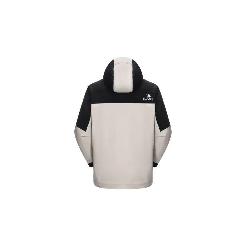 CAMEL Tibet Hiking Embroidery Logo Oil Stain Resistant Waterproof Hooded 3 in 1 Windbreaker Jacket Men's-5