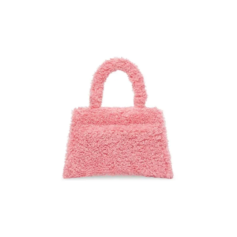 Balenciaga Hourglass Sheepskin With Polyester Shoulder Bag Crossbody Bag Handbag Regular Women's Pink-3