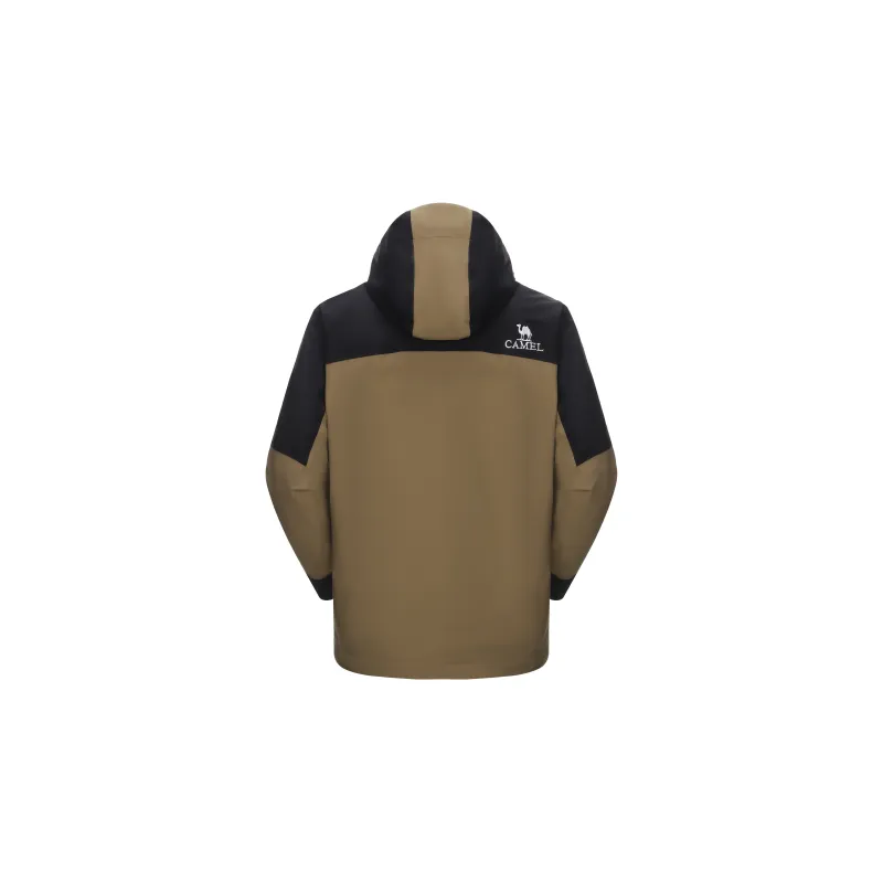 CAMEL Tibet Hiking Embroidery Logo Oil Stain Resistant Waterproof Hooded 3 in 1 Windbreaker Jacket Men's-3