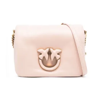PINKO Baby Love Sheepskin Crossbody Bag, Shoulder Bag Women's Pink