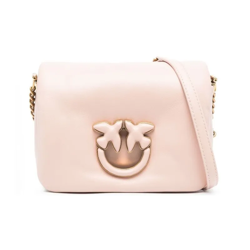 PINKO Baby Love Sheepskin Crossbody Bag, Shoulder Bag Women's Pink-0