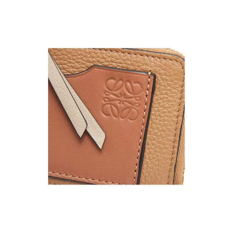 LOEWE Soft Grain Calfskin Card Holder Women's Toffee/Tan-3