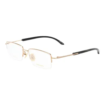 CHOPARD Titanium Ox Horn Rectangular Eyeglass Frames Unisex Rose Gold