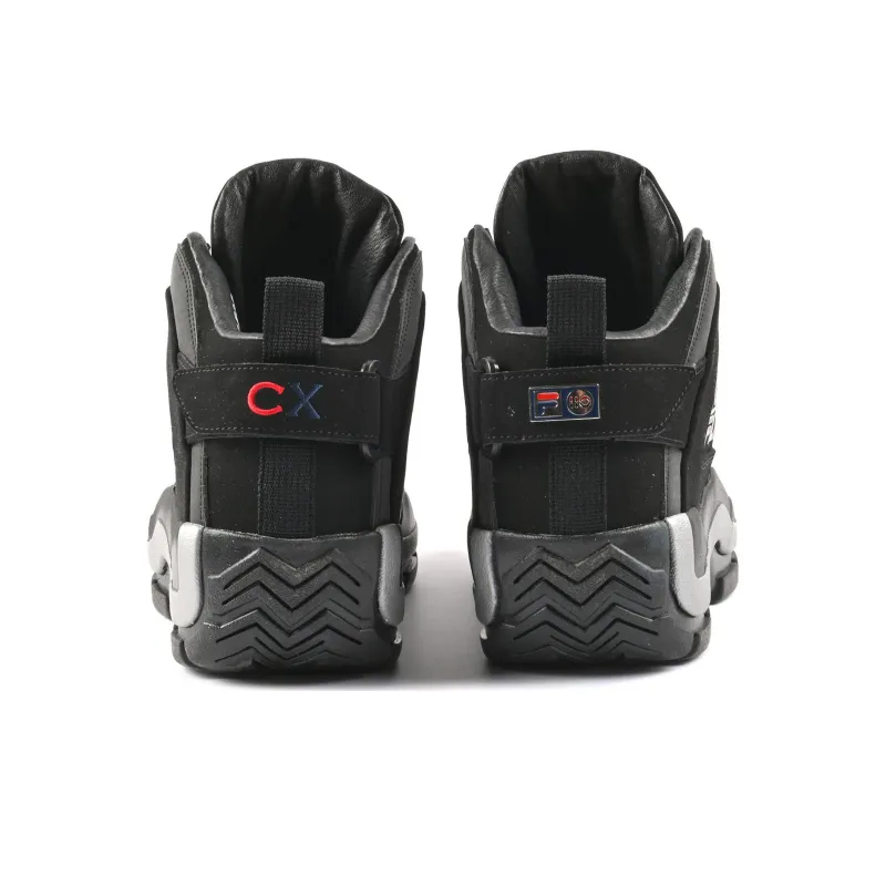 FILA Grant Hill 2 Slip-Resistant High-Top Vintage Basketball Shoes Unisex Black White-4