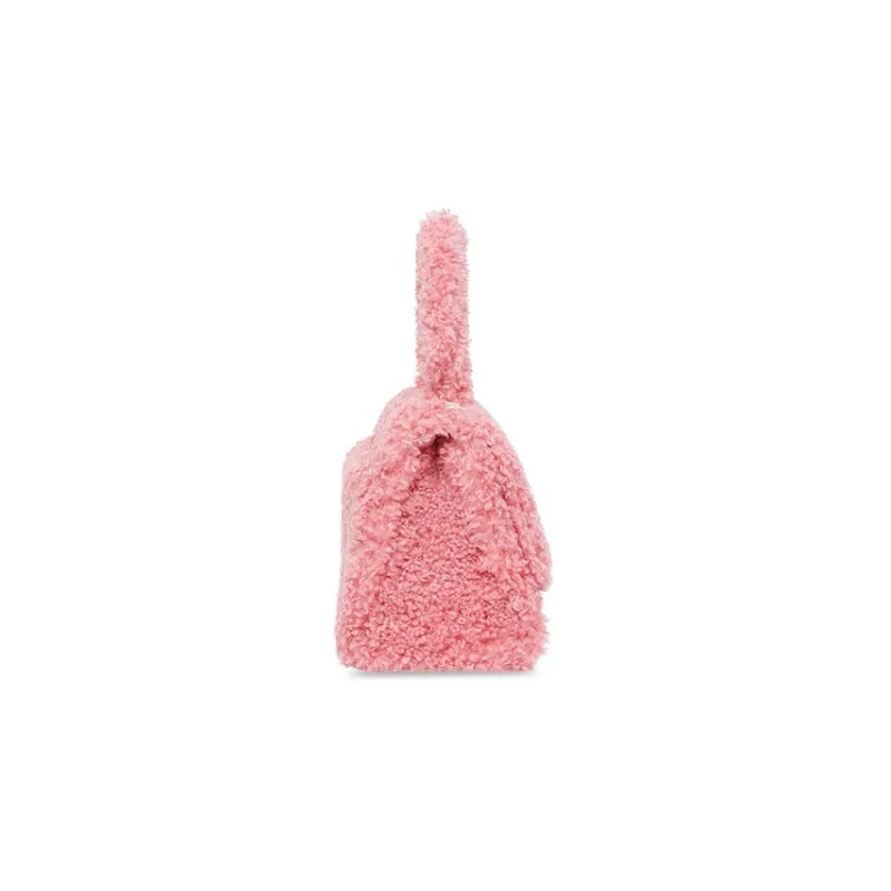 Balenciaga Hourglass Sheepskin With Polyester Shoulder Bag Crossbody Bag Handbag Regular Women's Pink-2