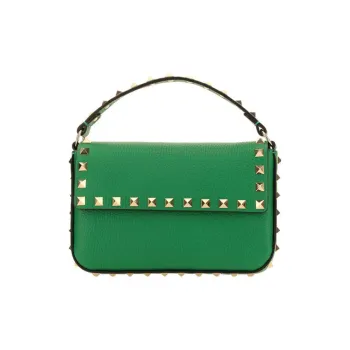 Valentino Rockstud Calfskin Shoulder Bag Crossbody Bag Handbag Women's Green