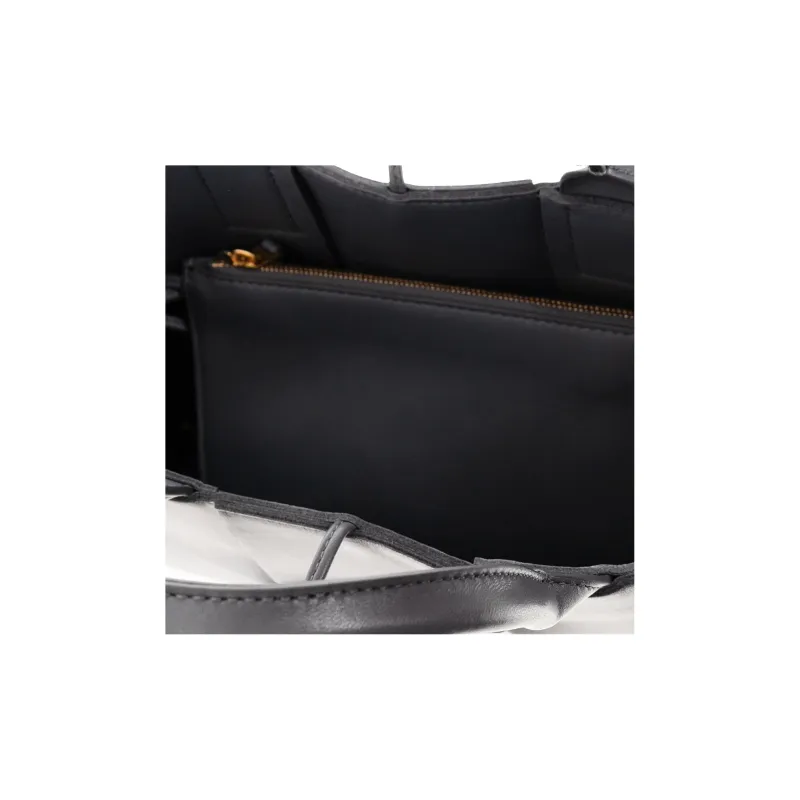 Bottega Veneta Lambskin Tote Bag Shopping Bag Shoulder Bag Crossbody Bag Handbag Mini Women's Gray-3