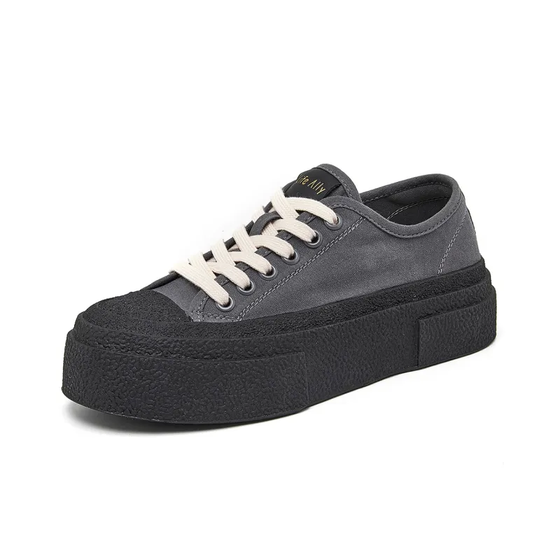 HLA Wear-Resistant Low-Top Skateboard Shoes 4.5cm Women's-11