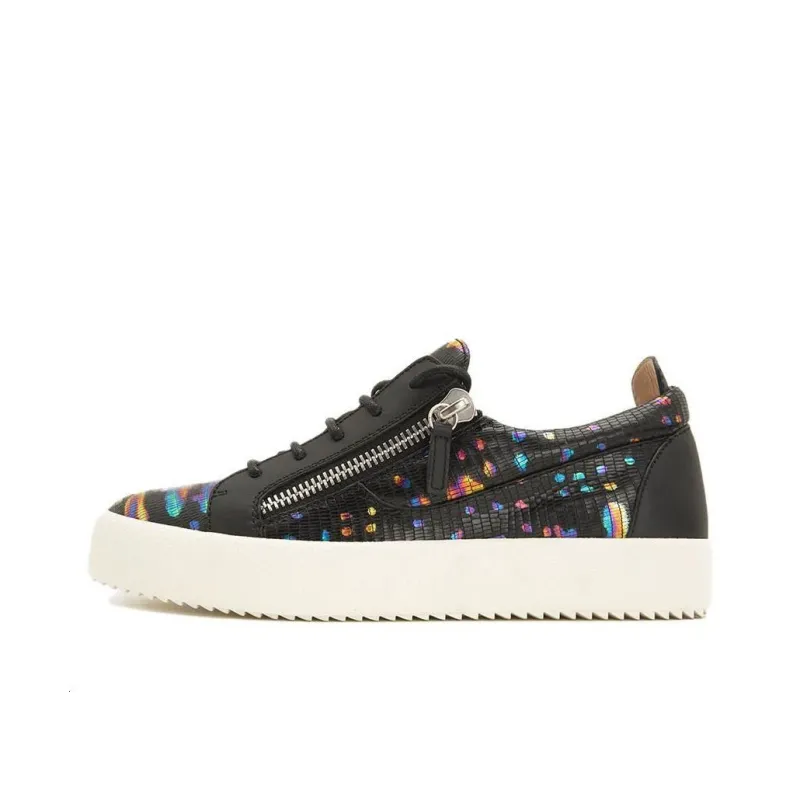 Giuseppe Zanotti/GZ Slip Resistant Low Top Skateboard Shoes Men's Black-0