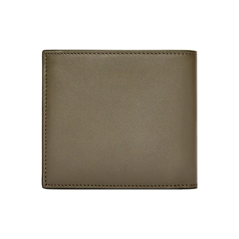 LOEWE Satin Calfskin Wallet Men's Khaki Green-3