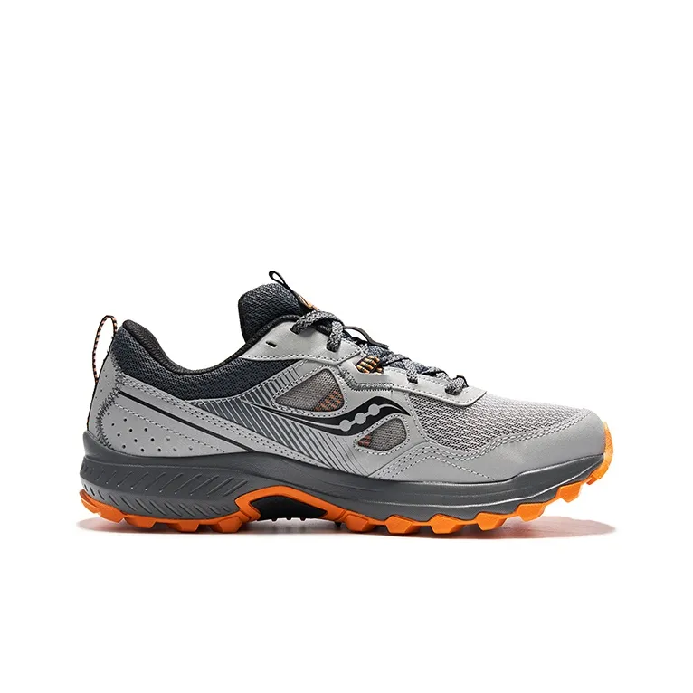Saucony Excursion Anti Slip Wear Resistant Low Top Trail Running Shoes Men's Gray Orange-1