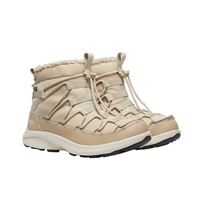 KEEN Uneek SNK CHUKKA II WP Slip Resistant Short Outdoor Shoes Snow Boots Women's Light Yellow-3