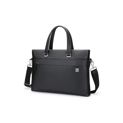 MEXICAN Cow Leather Document Bag Business Briefcase Regular Men's Black