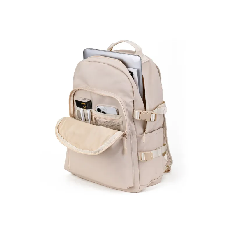 RUIGOR Fabric Backpack Unisex Ecru-3