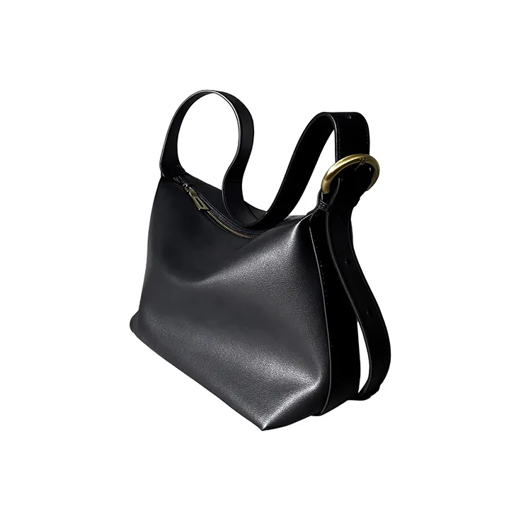 AJ AOIRJ Cow Leather Shoulder Bag Crossbody Bag Medium Size Women's Brown/Black/Coffee/White-3