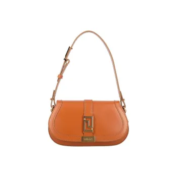 FANSIZHE Greca Goddess Cow Leather Crossbody Bag Shoulder Bag Women's Caramel Brown