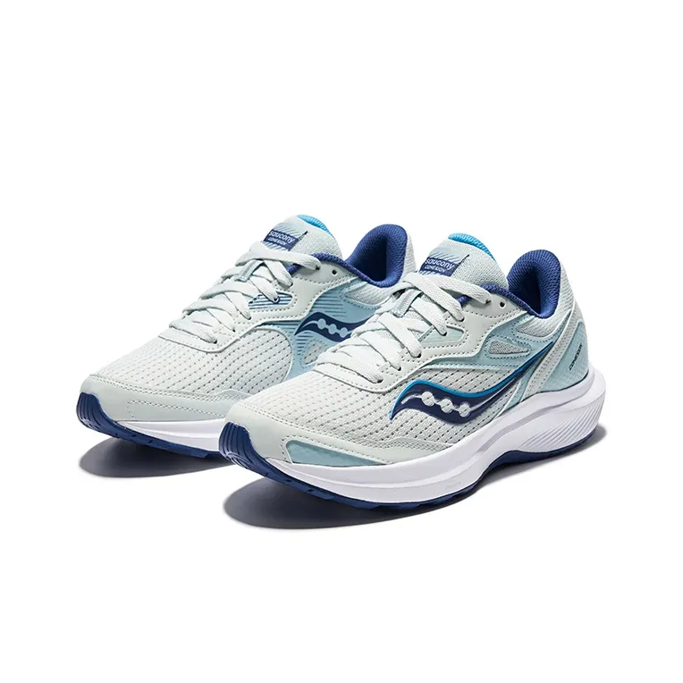 Saucony Cohesion Cohesion 16 Cushioned Slip Resistant Low Top Running Shoes Women's Gray Blue-2