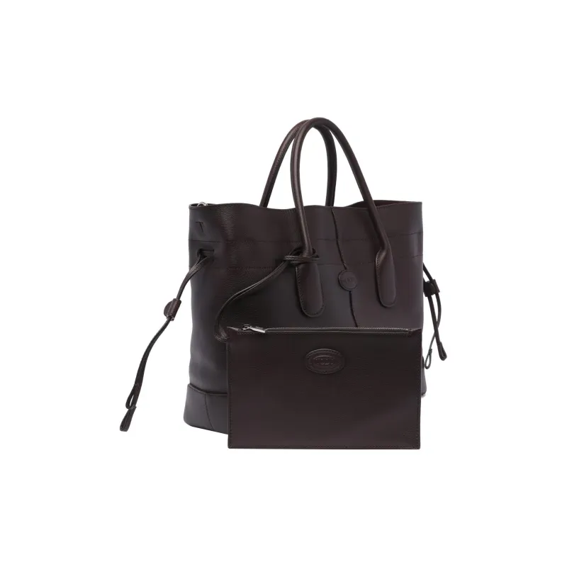 TOD'S DI Leather Portable Crossbody Bag Shoulder Bag Small Size Women's Brown-1