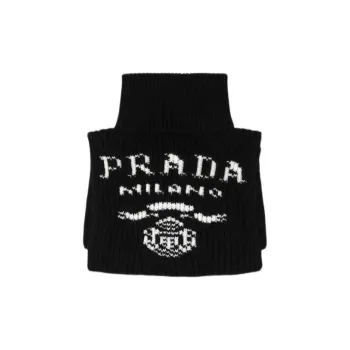 PRADA Knit Scarves Women's Black