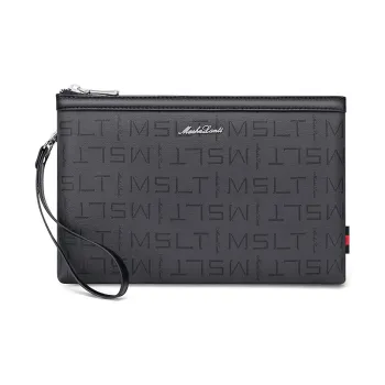 MashaLanti PVC Handheld Bag Commute Bag Envelope Bag Handbag Regular Men's Black