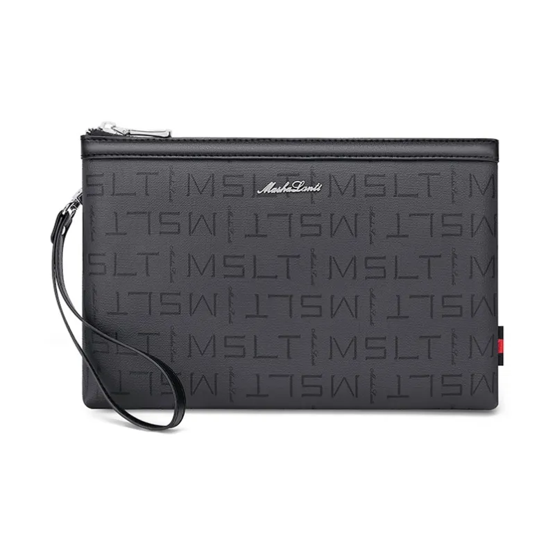 MashaLanti PVC Handheld Bag Commute Bag Envelope Bag Handbag Regular Men's Black-0