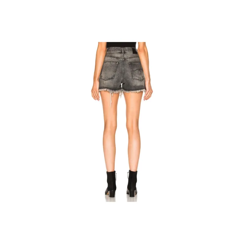 R13 SS23 Denim Shorts Women's Leyton Black-3