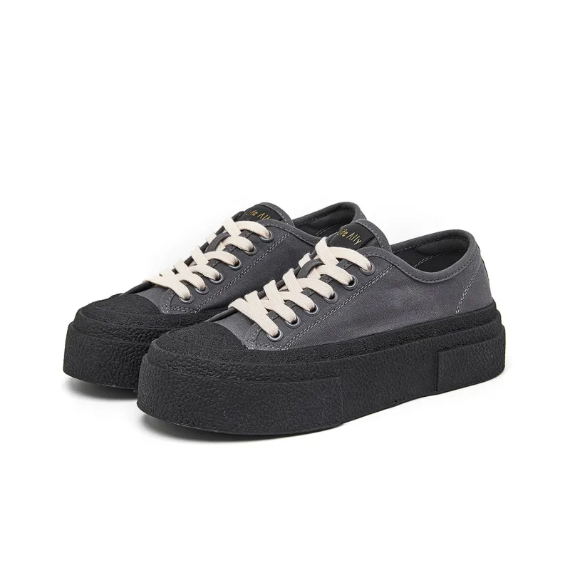 HLA Wear-Resistant Low-Top Skateboard Shoes 4.5cm Women's-12